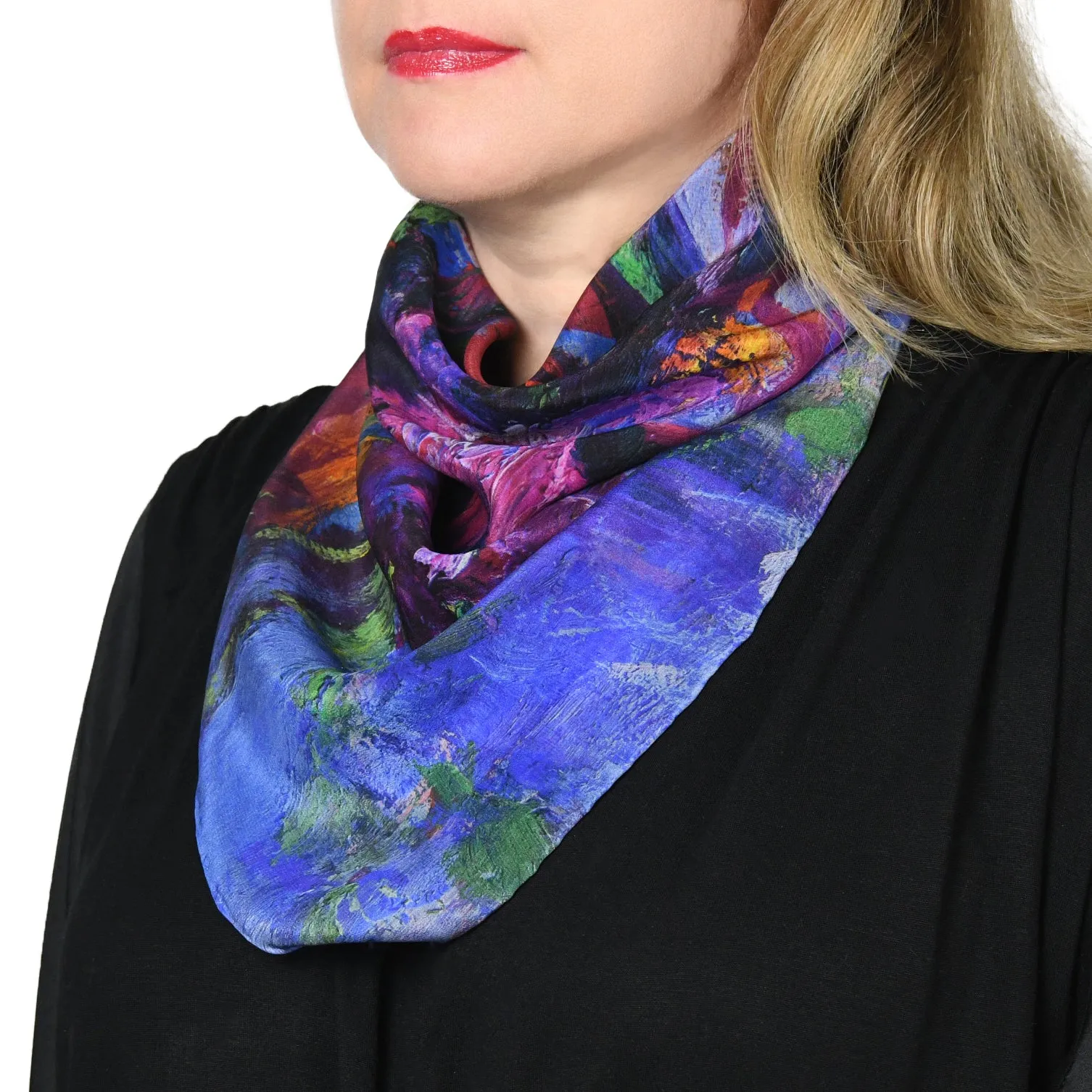Lavender Dream, 25.5-inch Square Italian Silk Scarf