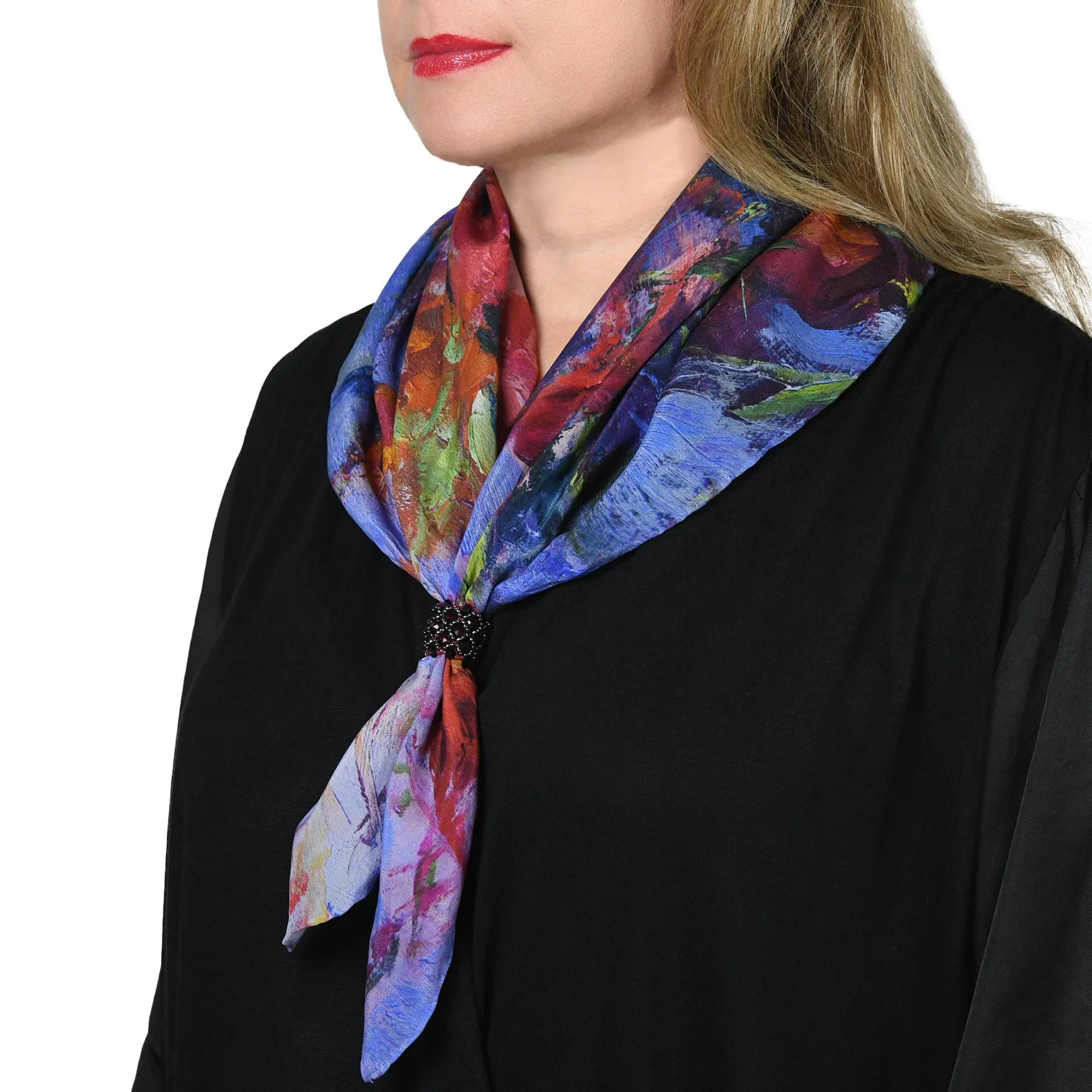 Lavender Dream, 25.5-inch Square Italian Silk Scarf