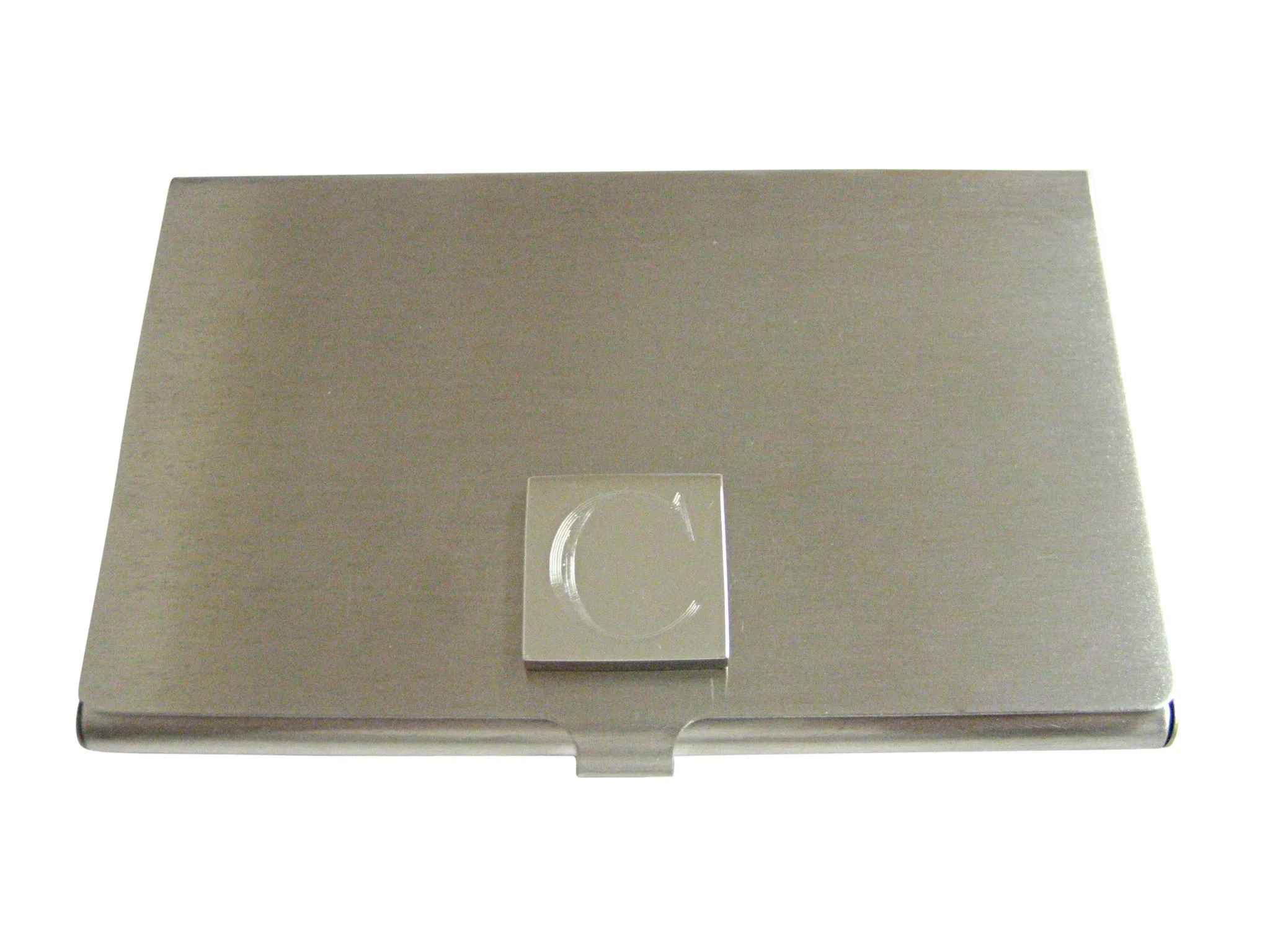 Letter C Etched Monogram Business Card Holder