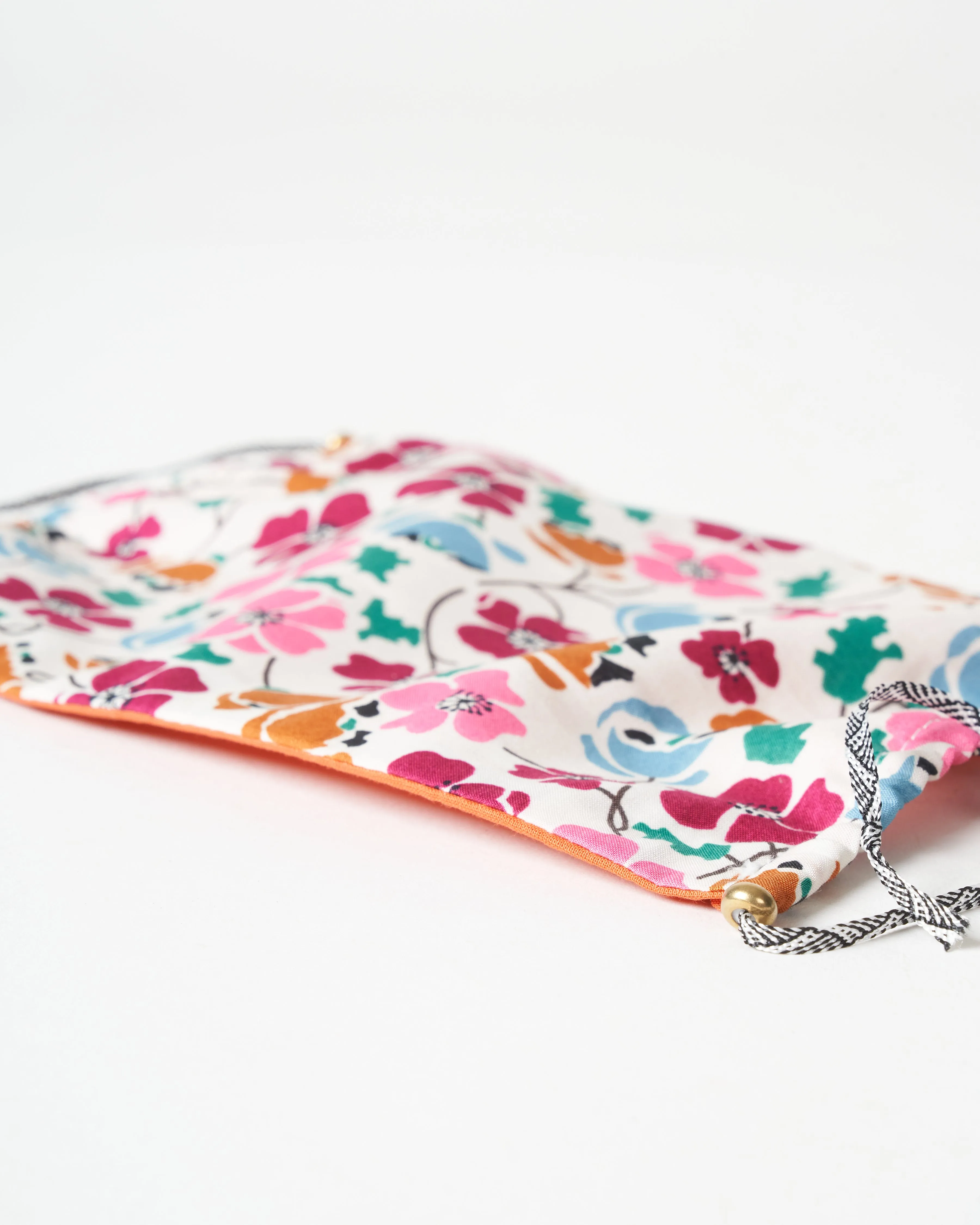 liberty print face mask - pink/crimson