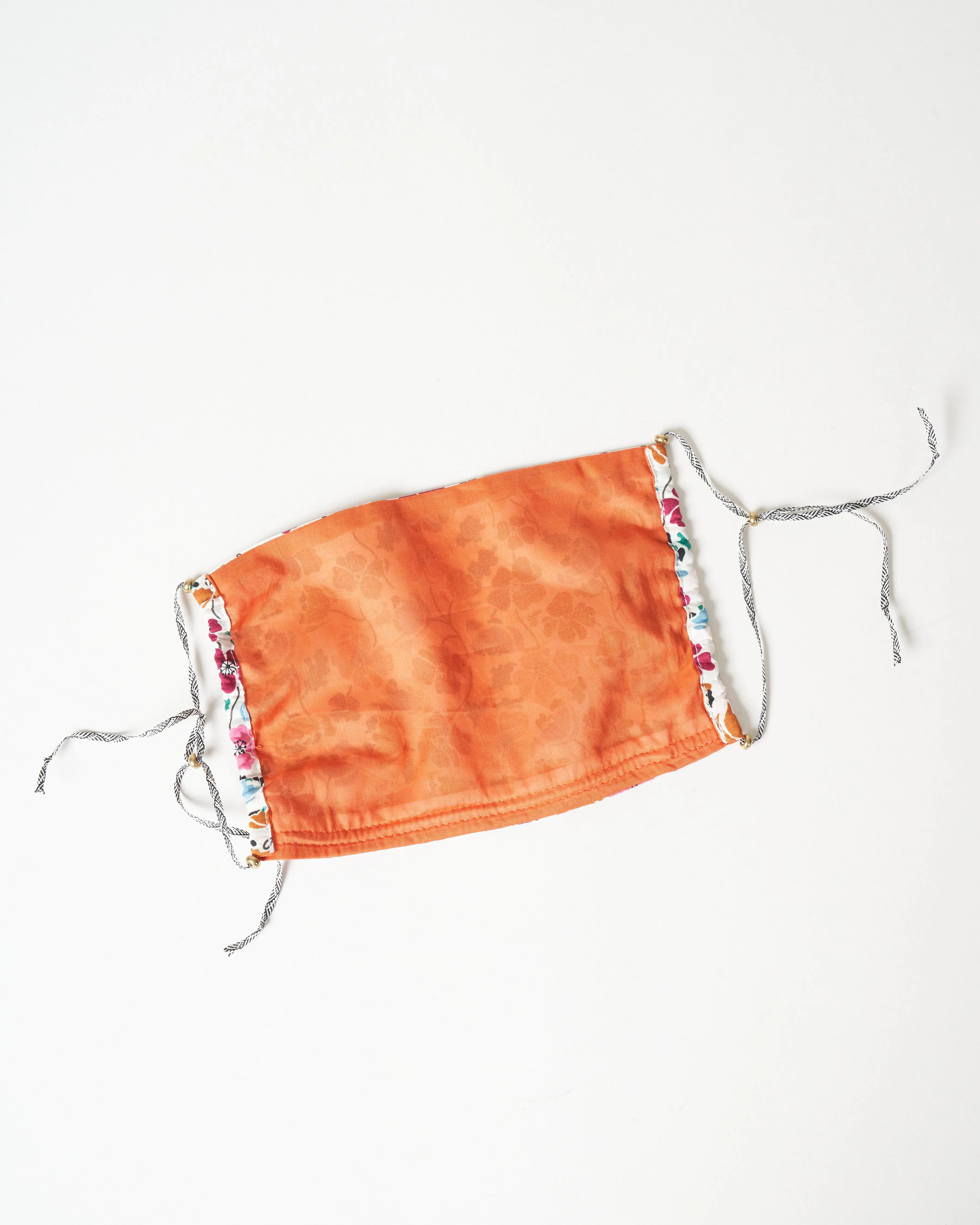 liberty print face mask - pink/crimson