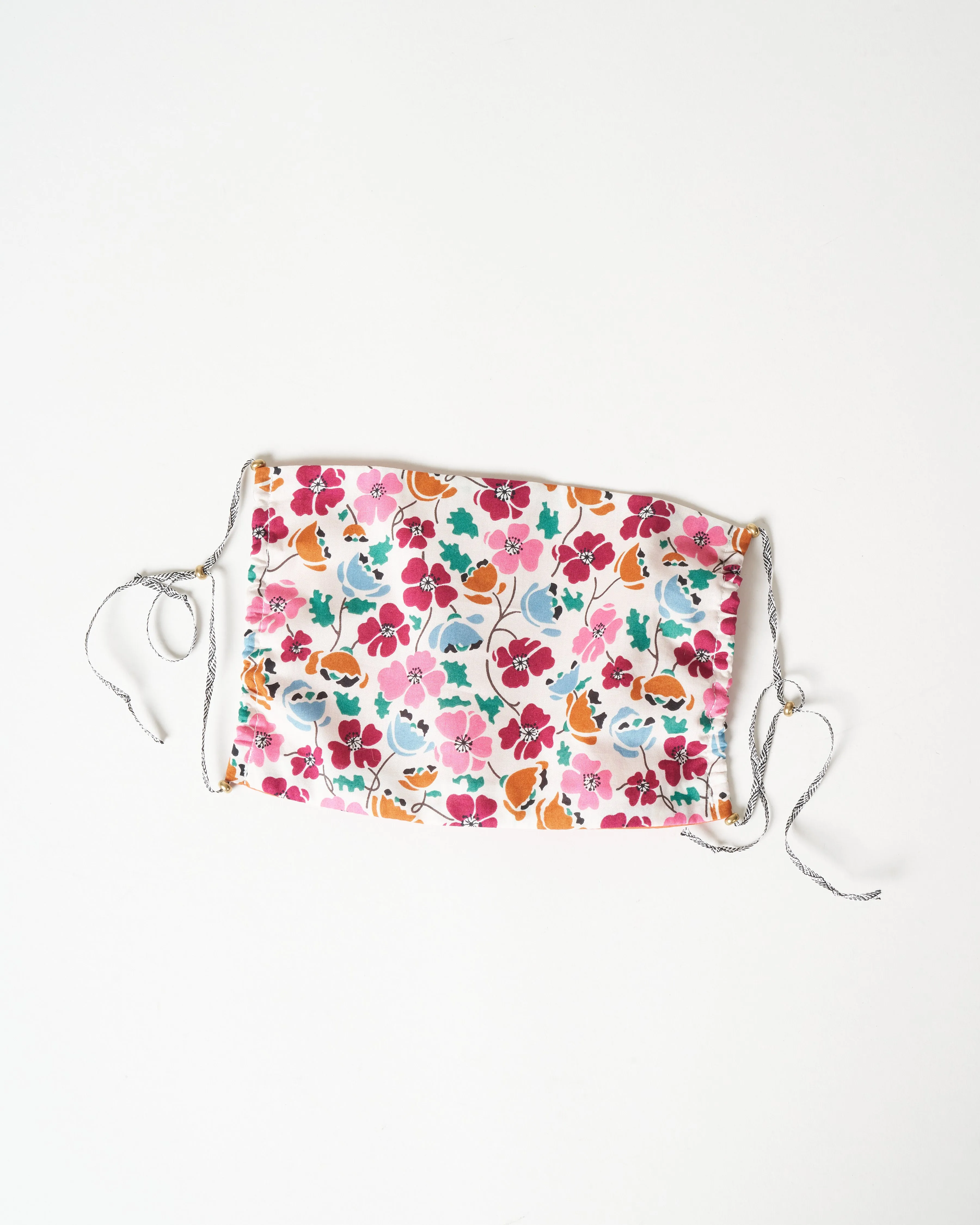 liberty print face mask - pink/crimson