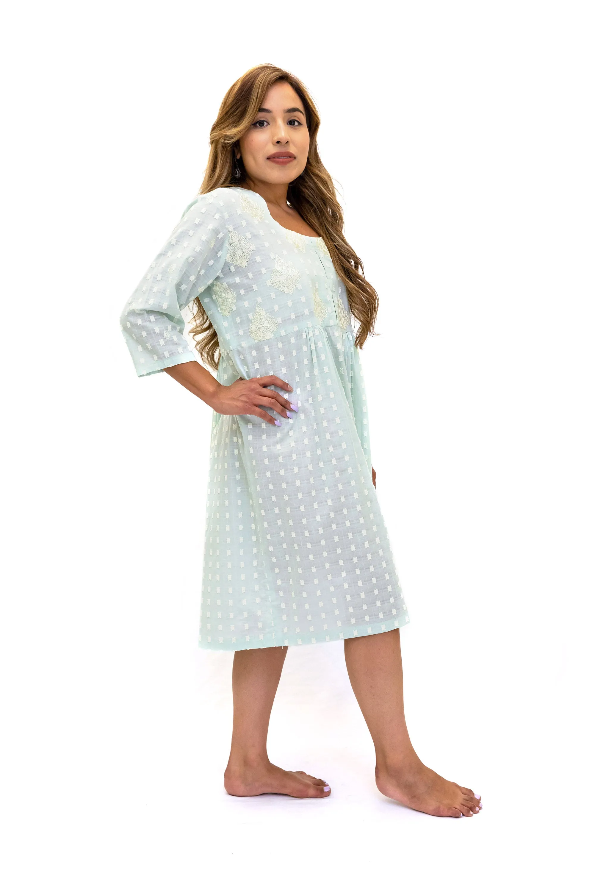 Light Blue Cotton Dress