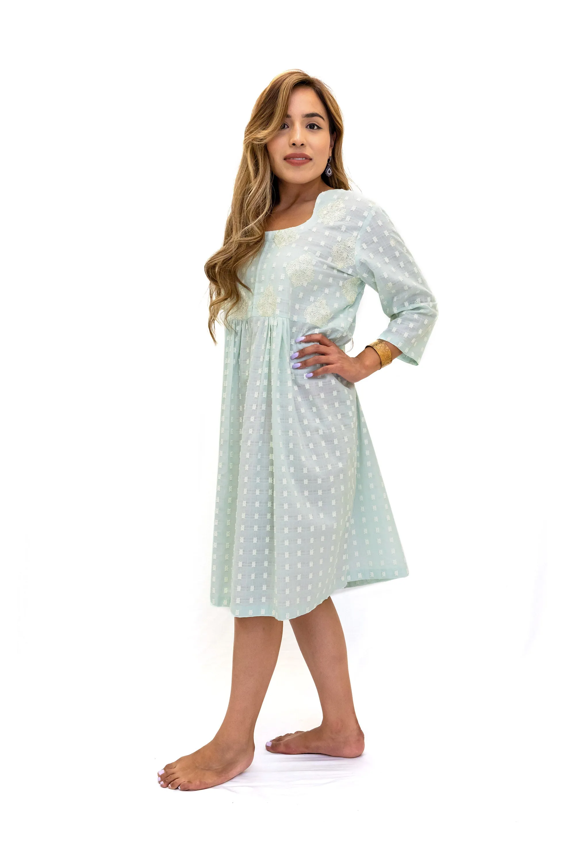 Light Blue Cotton Dress