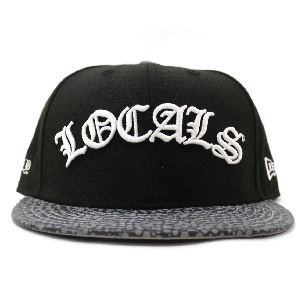 Locals Only New Era 59Fifty Fitted Hat (Black 3M Dot Gray Under Brim)