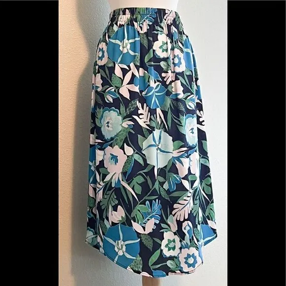Loft floral skirt 30” length, elasticized waist