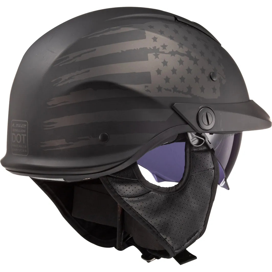 LS2 Helmets Rebellion 1812 Motorcycle Half Helmet