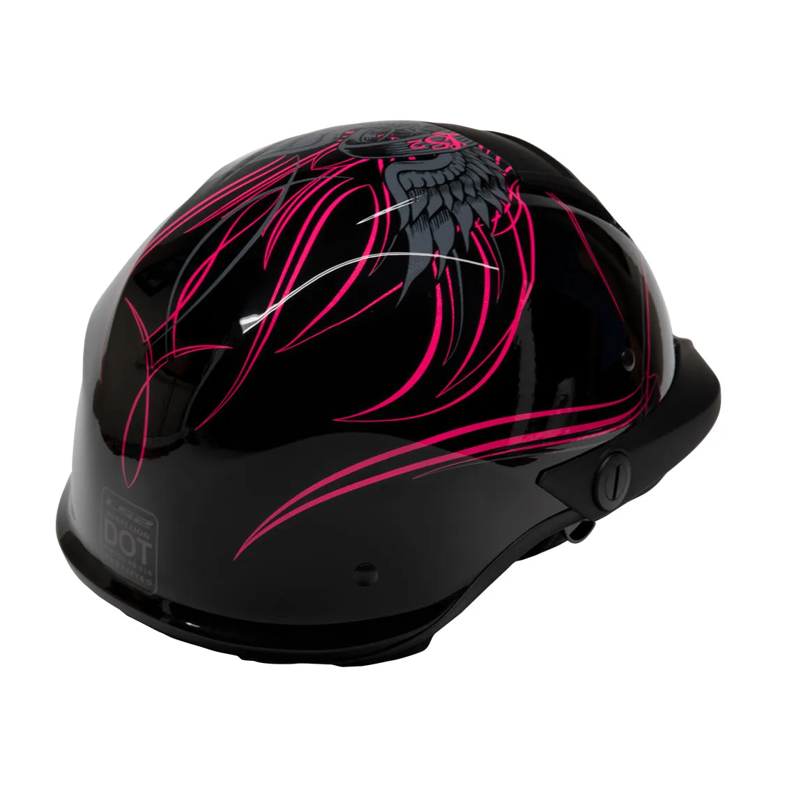 LS2 Helmets Rebellion Wheels & Wings Motorcycle Half Helmet