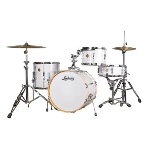 Ludwig Continental Club 20" Downbeat Plus 4-Piece Shell Pack - White Marine