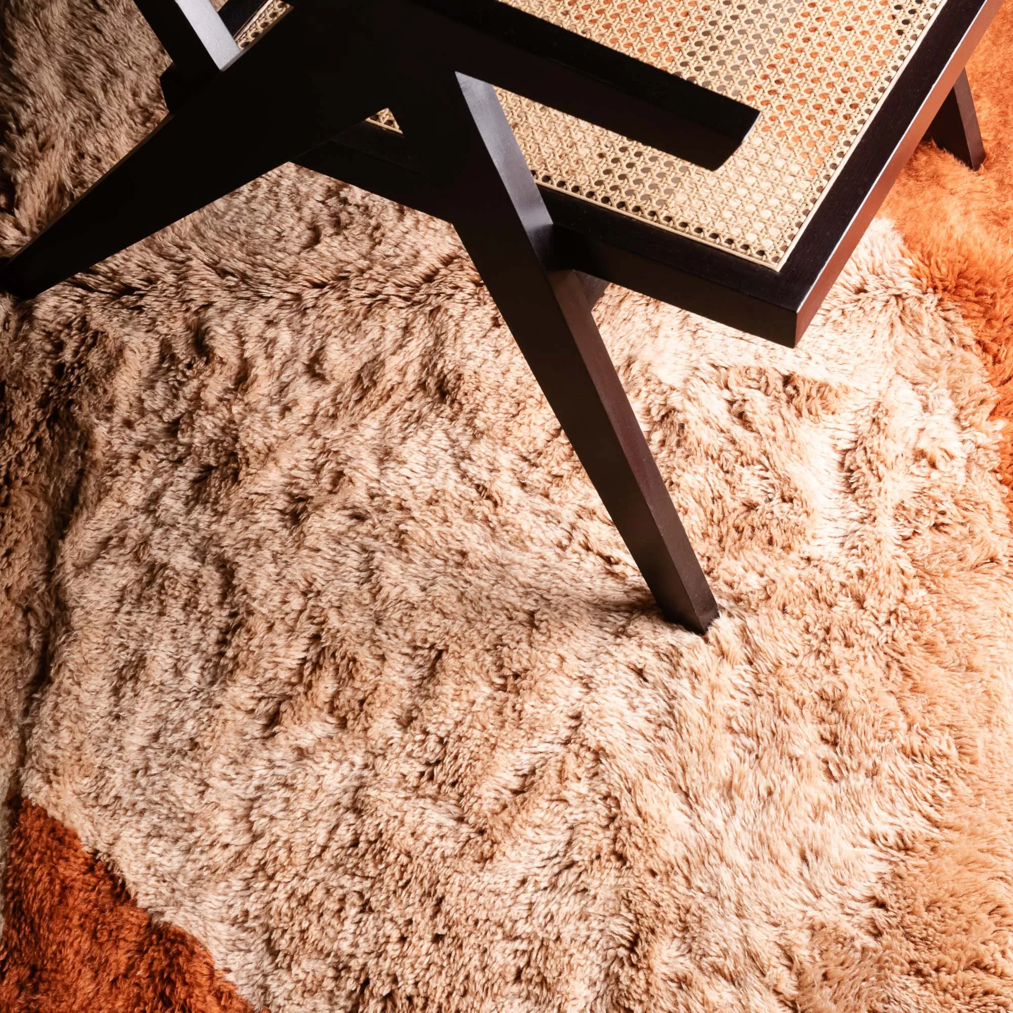 Luminescent Apricot - Luxury Shag Moroccan Rug