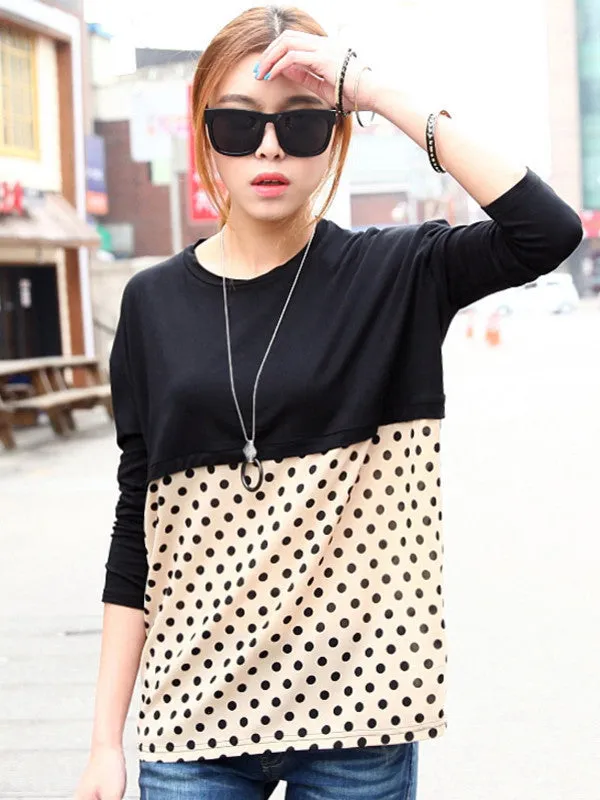 lunch date polka-dotted top