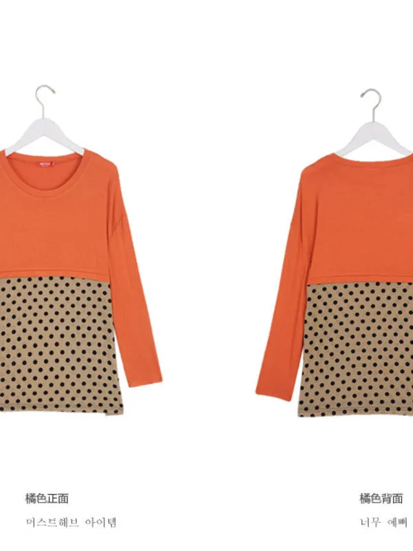 lunch date polka-dotted top