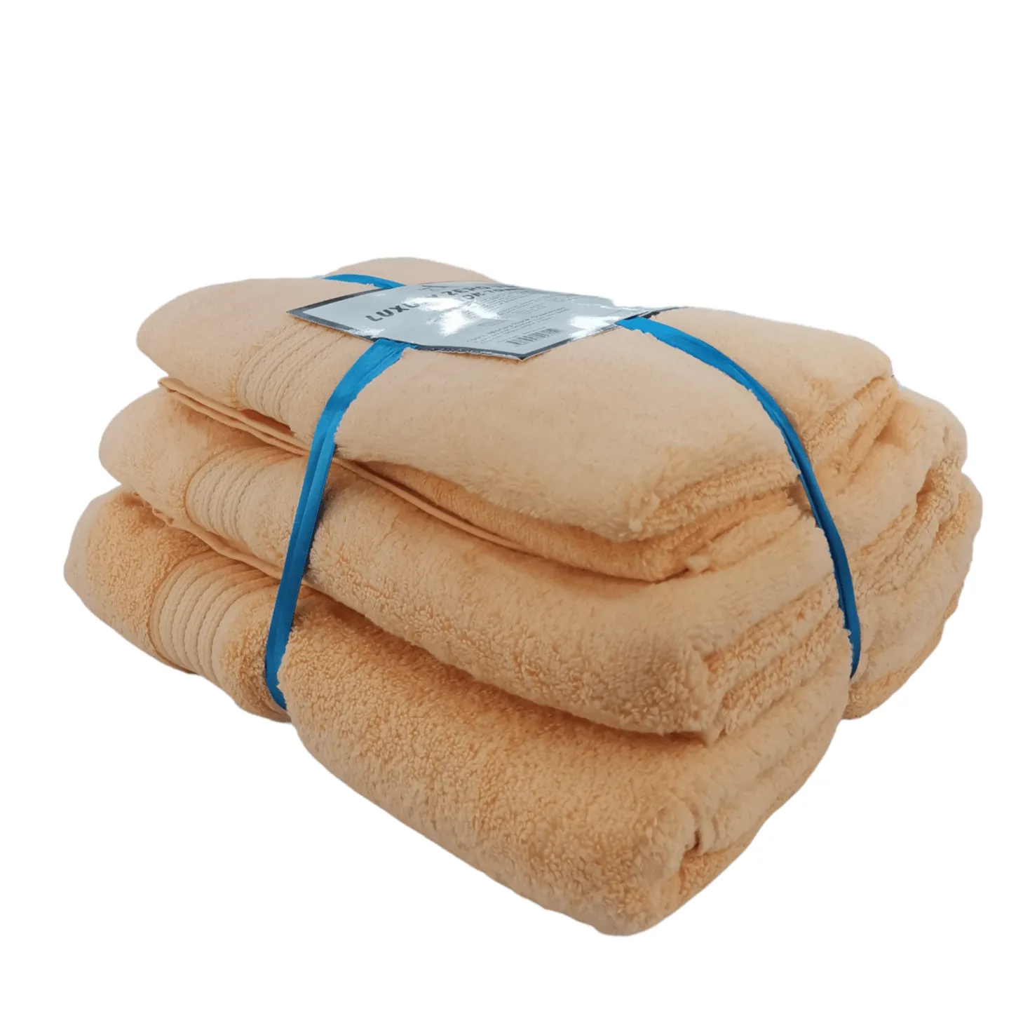 Luxury Zero Twist Cotton Towel 4 Piece Peach