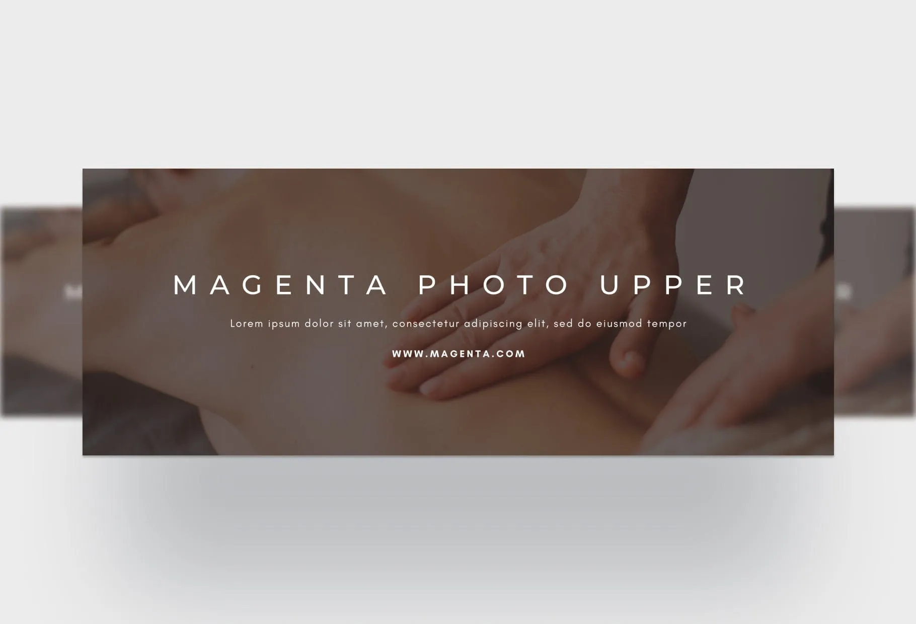 Magenta Photo Upper Facebook Cover for Photographers Editable Canva Template