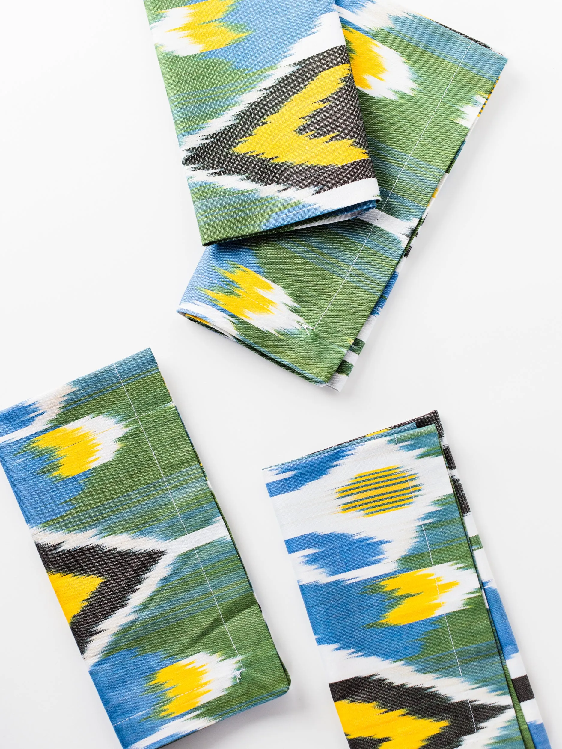 Mallard Ikat Cotton Blend Napkin Set