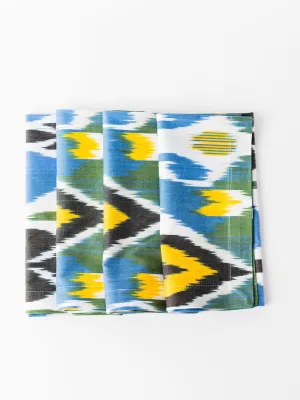 Mallard Ikat Cotton Blend Napkin Set