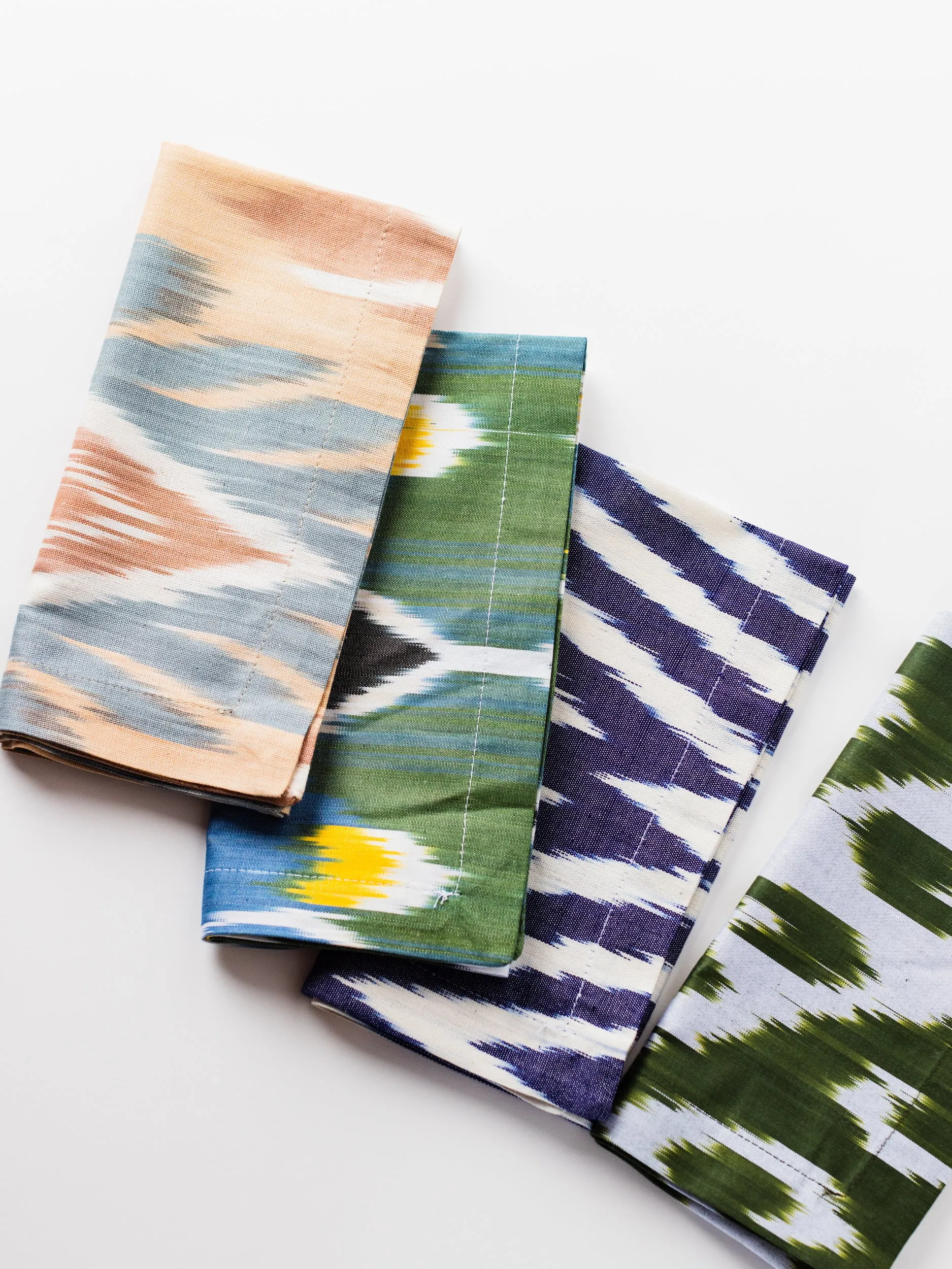 Mallard Ikat Cotton Blend Napkin Set
