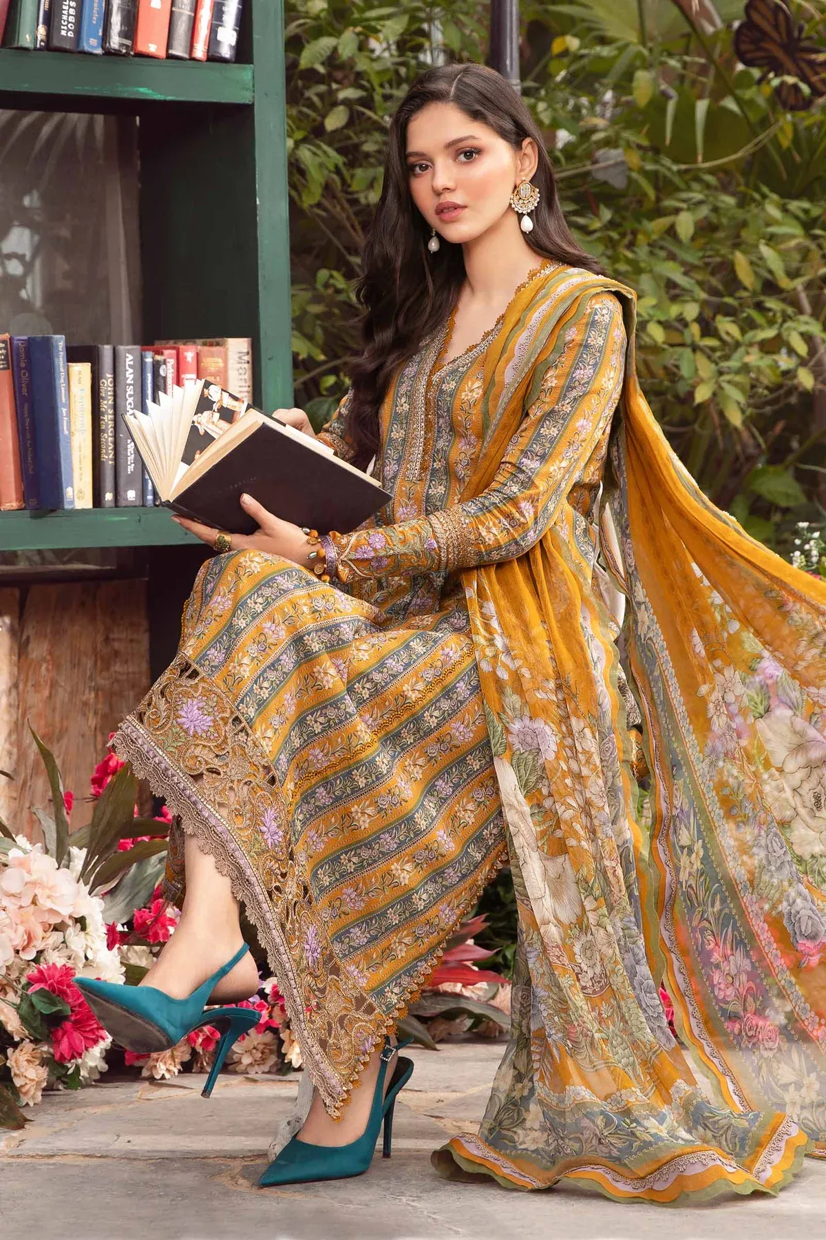 Maria.B MPRINTS 3 Piece Unstitched Luxury Lawn Suit MPT-2107-A