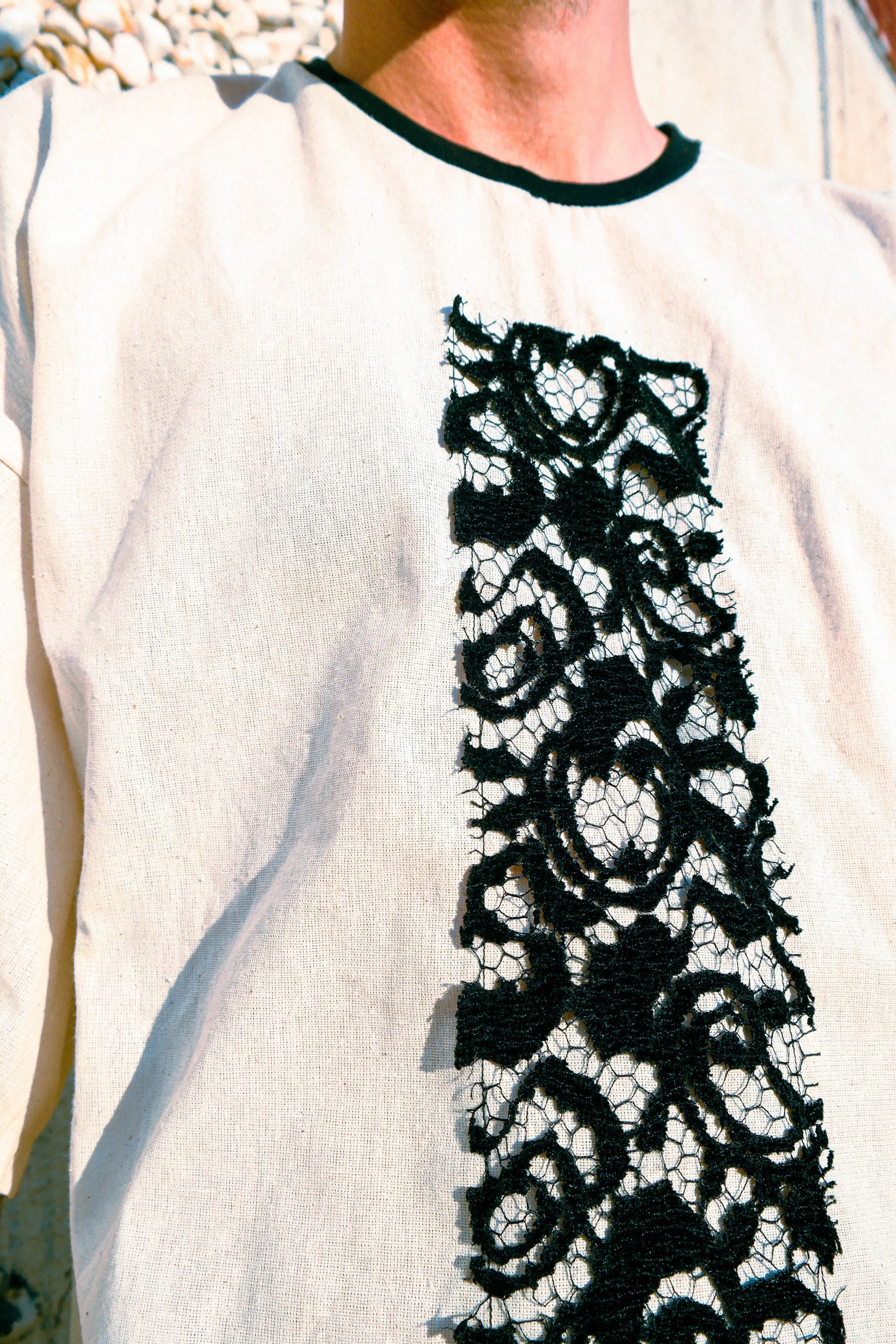Midnight Lace Silk Tee