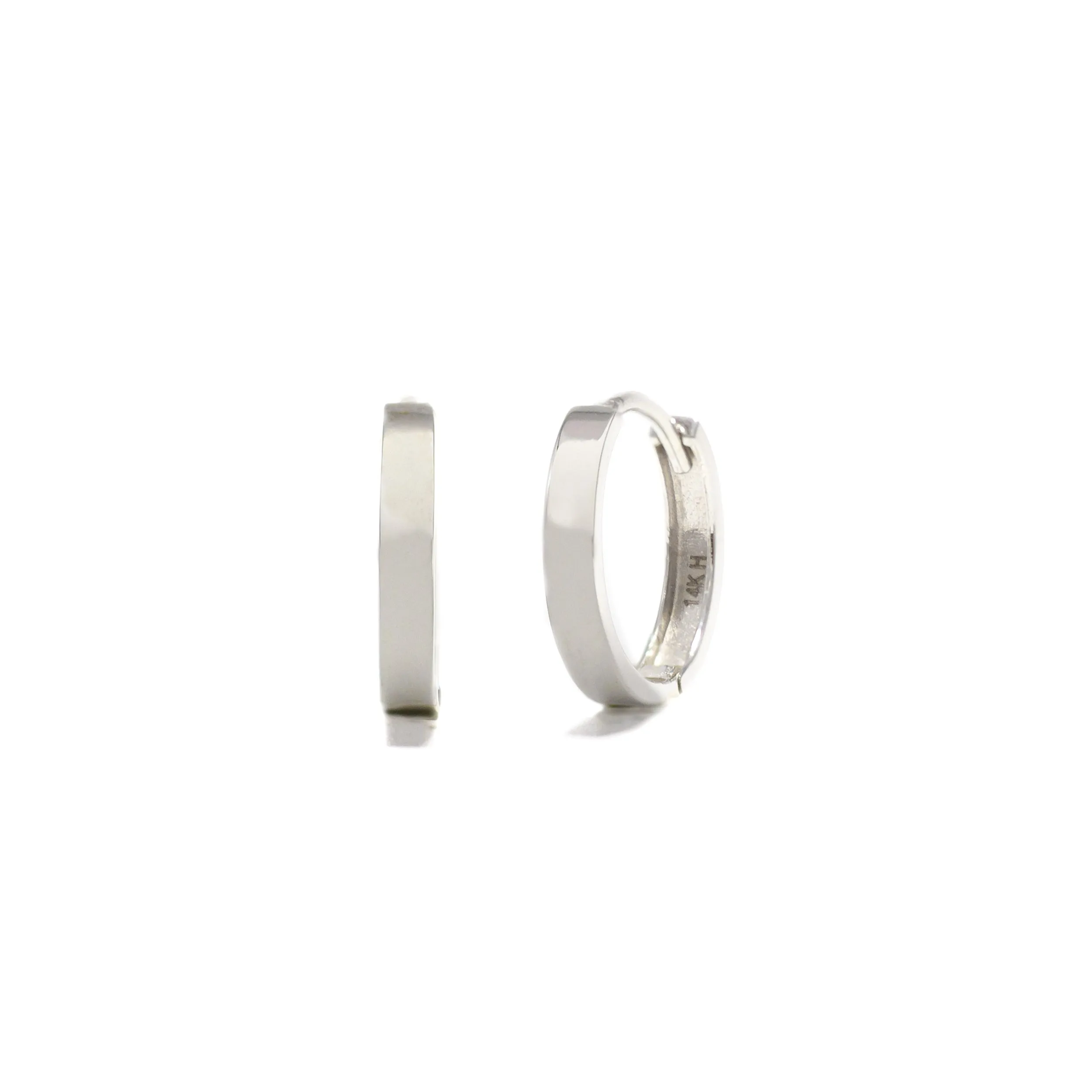mini solid gold hoops
