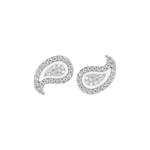 Moissanite Paisley Stud Earrings - Pair
