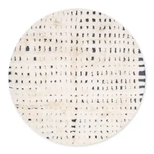 Monochrome Melody Round - Luxury Shag Moroccan Rug