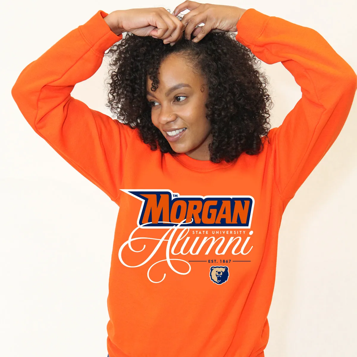 Morgan State | FANCY ALUMNI Orange Unisex Sweatshirt (**)