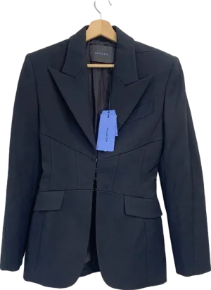 Mugler Black Wool Blazer UK 10