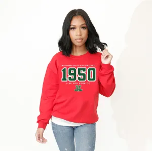 MVSU |  EST. 1950  RED  Unisex Sweatshirt (n)