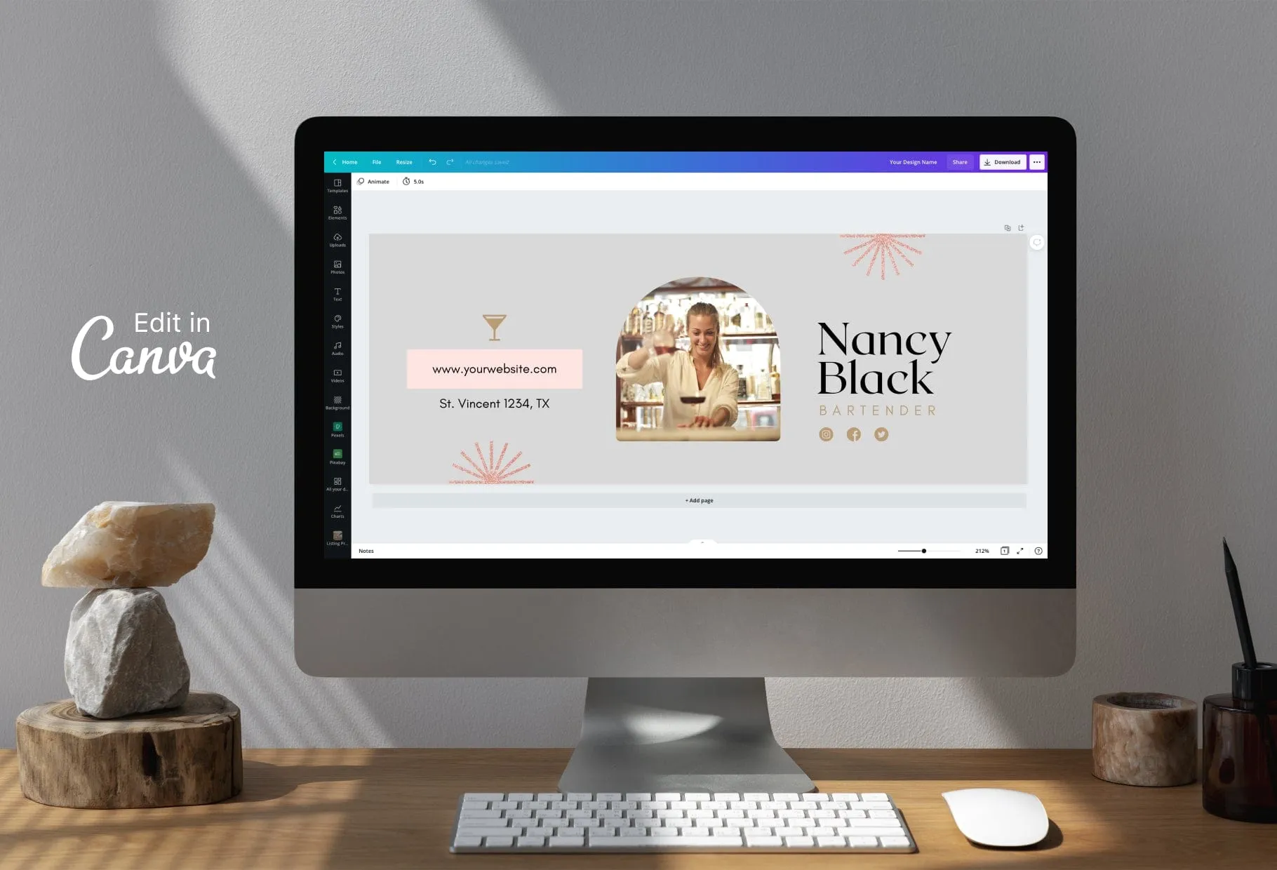 Nancy Facebook Cover Canva Template
