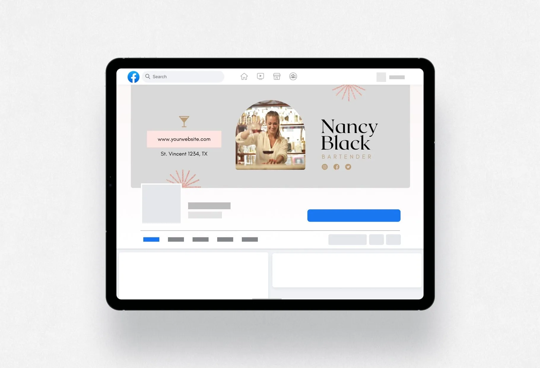Nancy Facebook Cover Canva Template