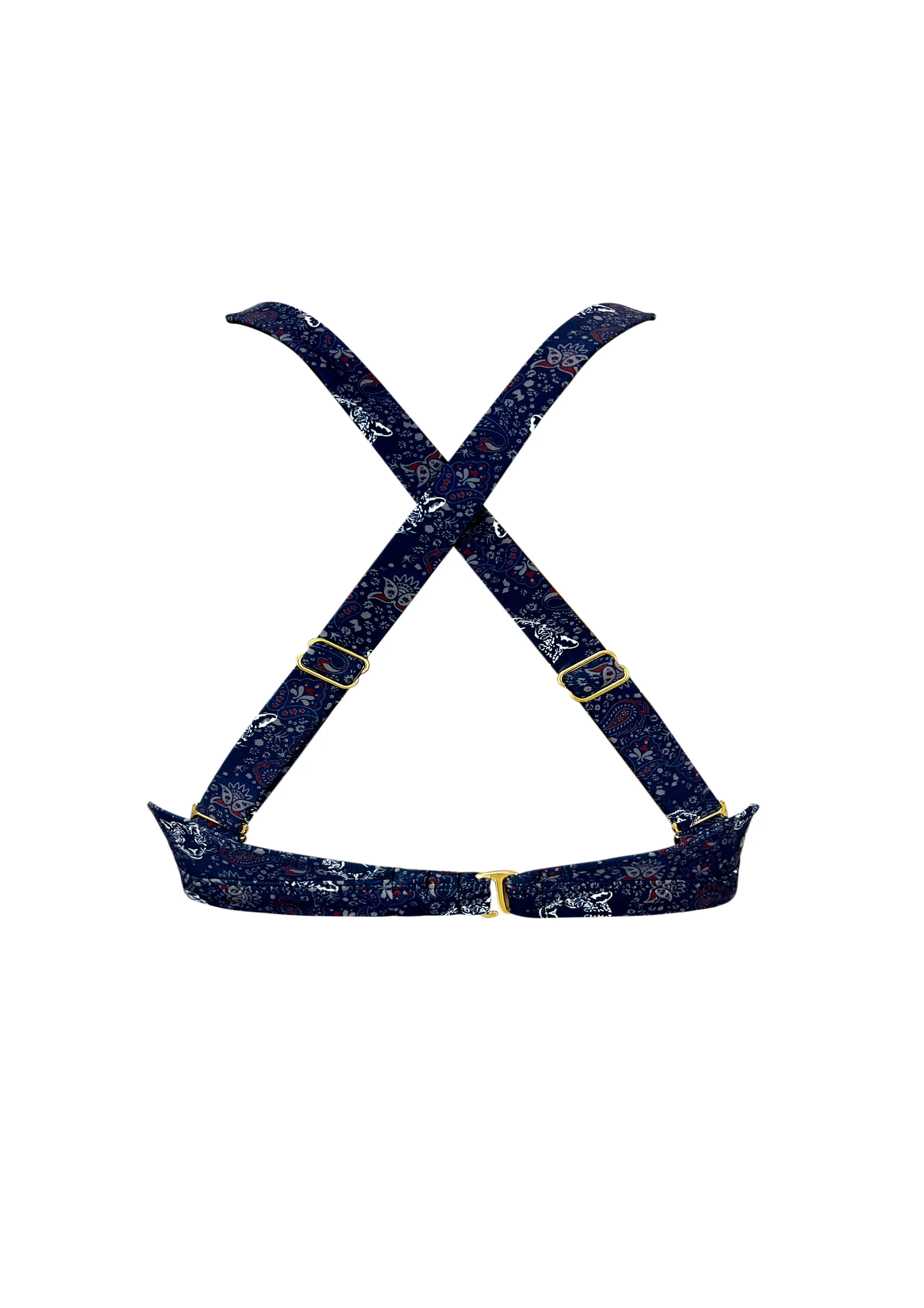 Navy Blue Panther Bralet Top