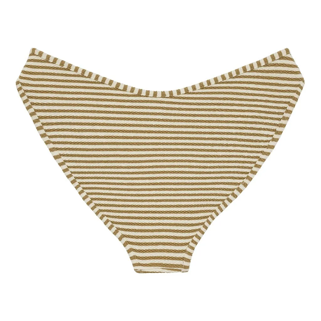 Neutral Stripe Added Coverage Lulu Bikini Bottom