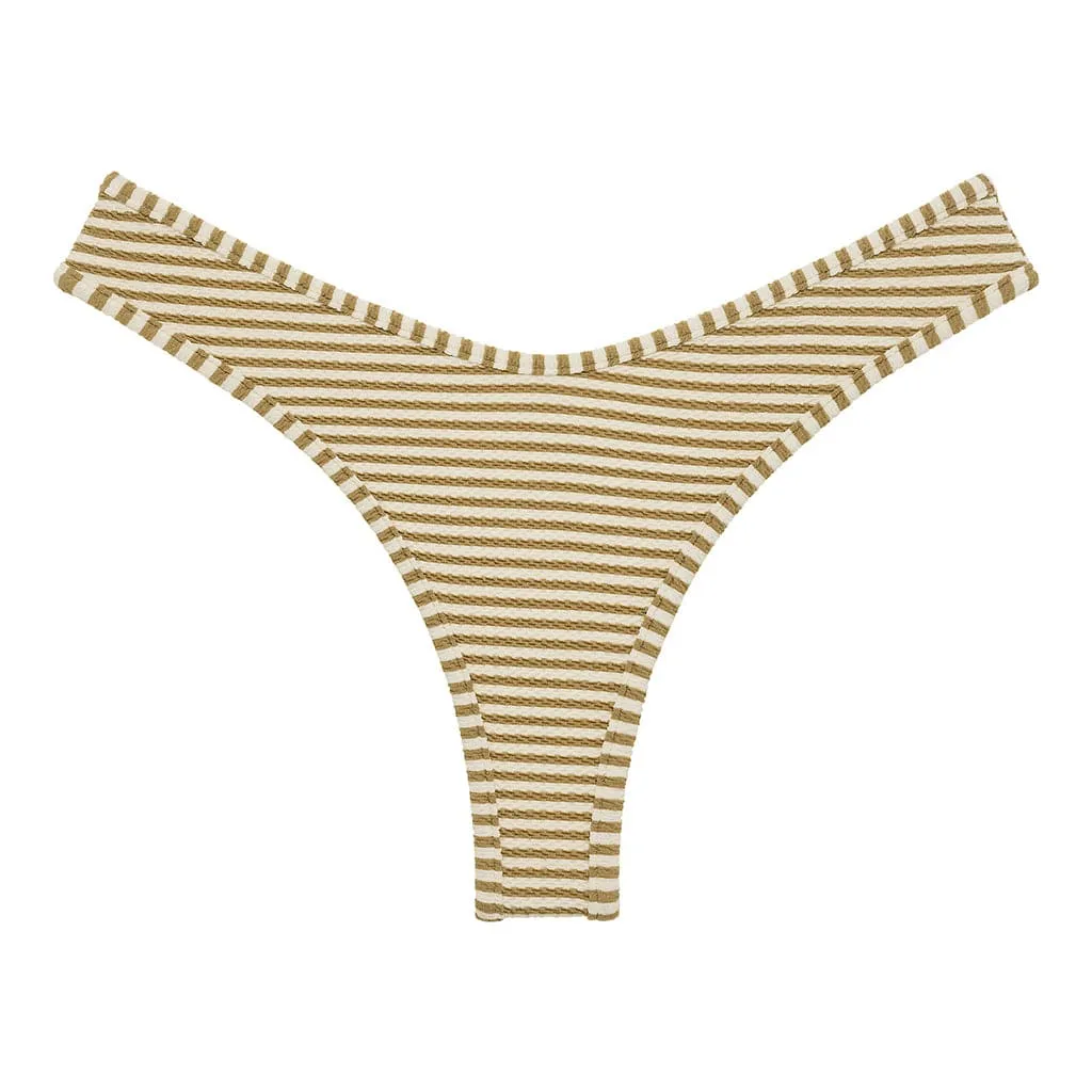 Neutral Stripe Added Coverage Lulu Bikini Bottom
