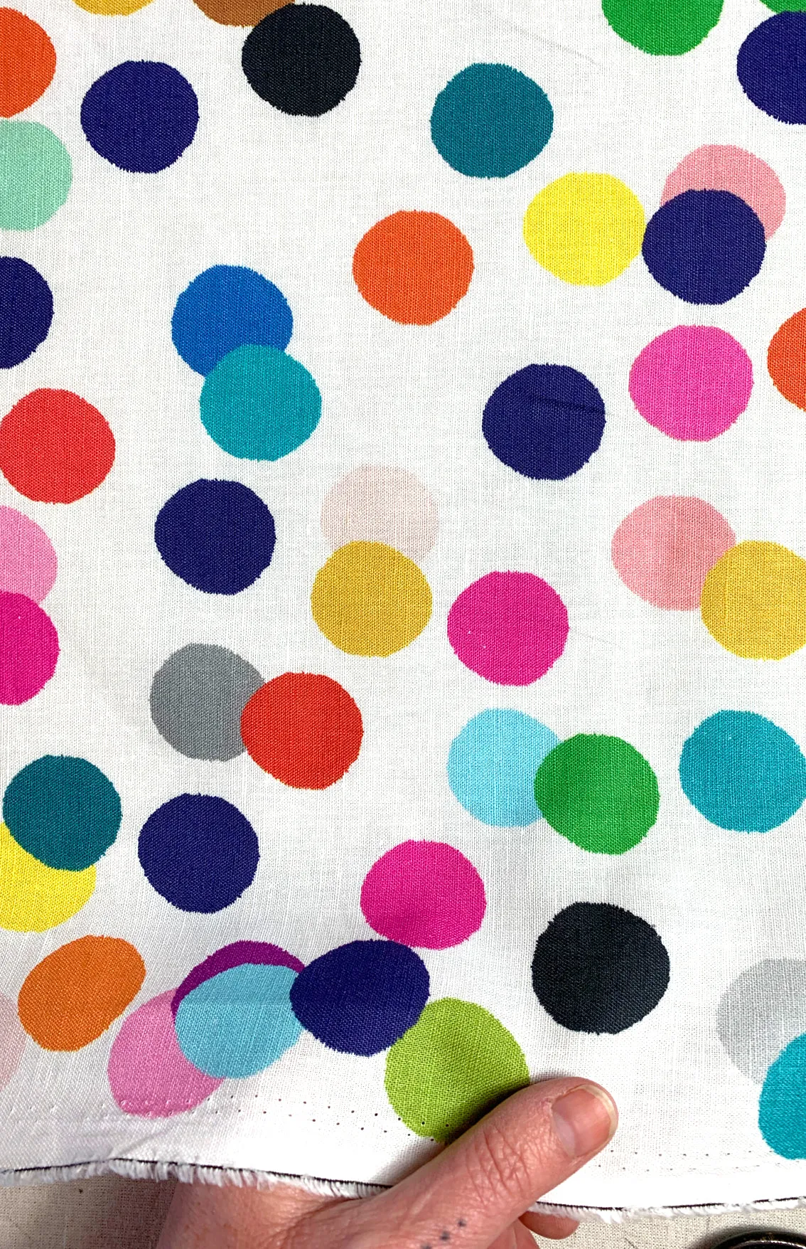 NEW Confetti cotton linen per metre (larger print)
