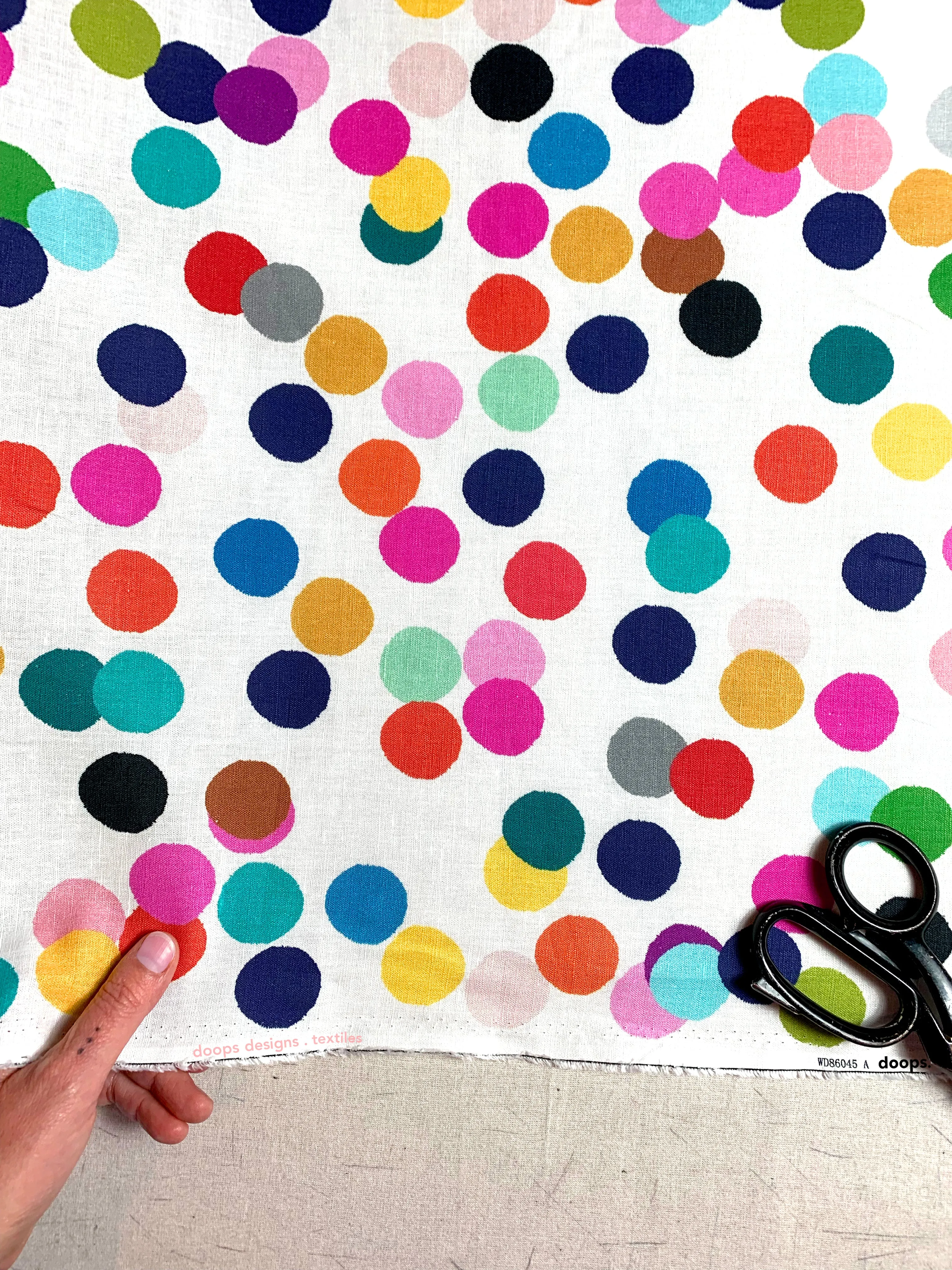 NEW Confetti cotton linen per metre (larger print)