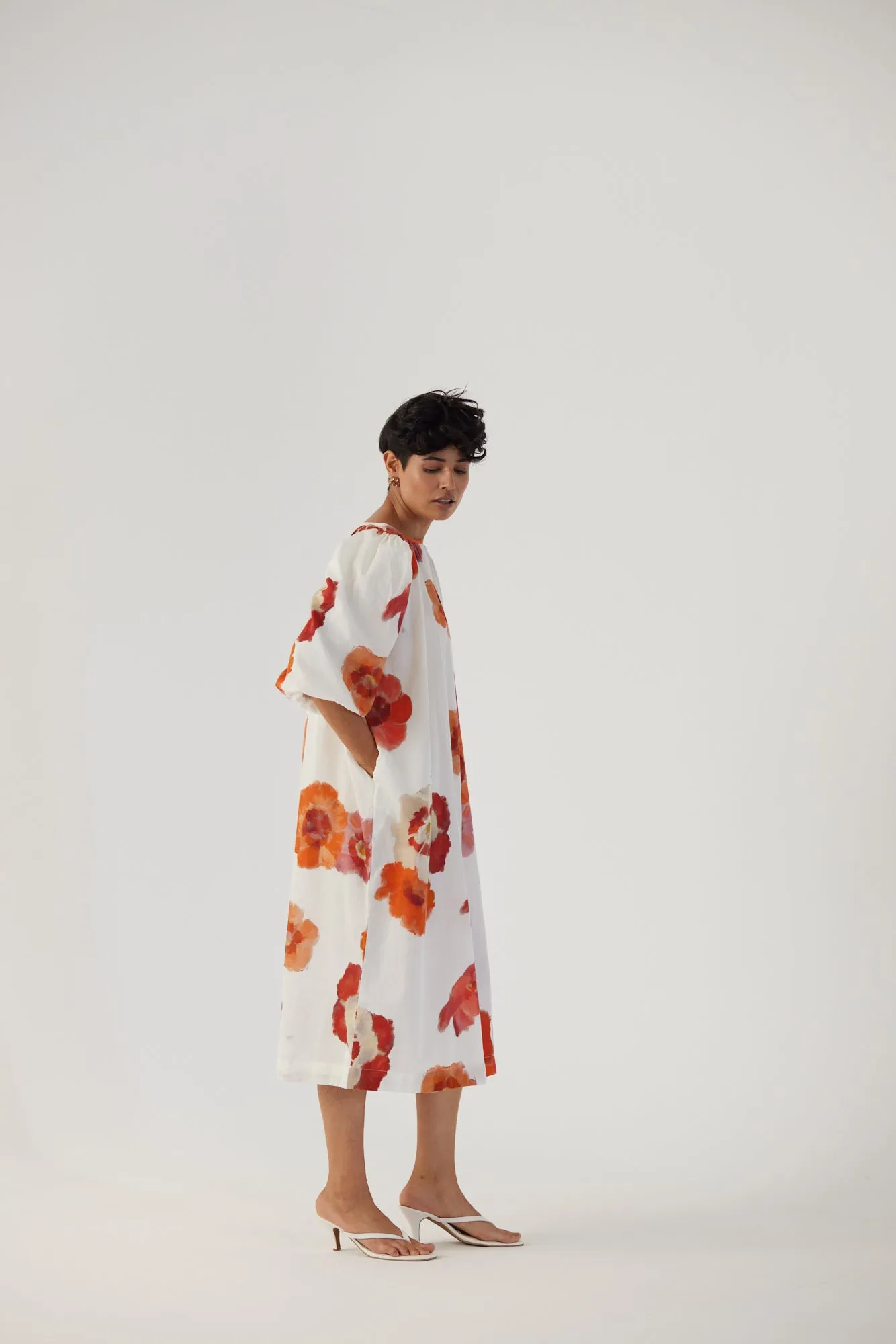 New Season Fall 24/Summer 25-Dress Cotton Satin Valentine White-YAMBB29-Fashion Edit Yam