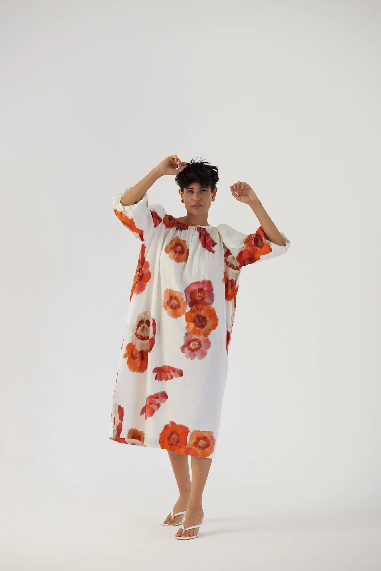 New Season Fall 24/Summer 25-Dress Cotton Satin Valentine White-YAMBB29-Fashion Edit Yam