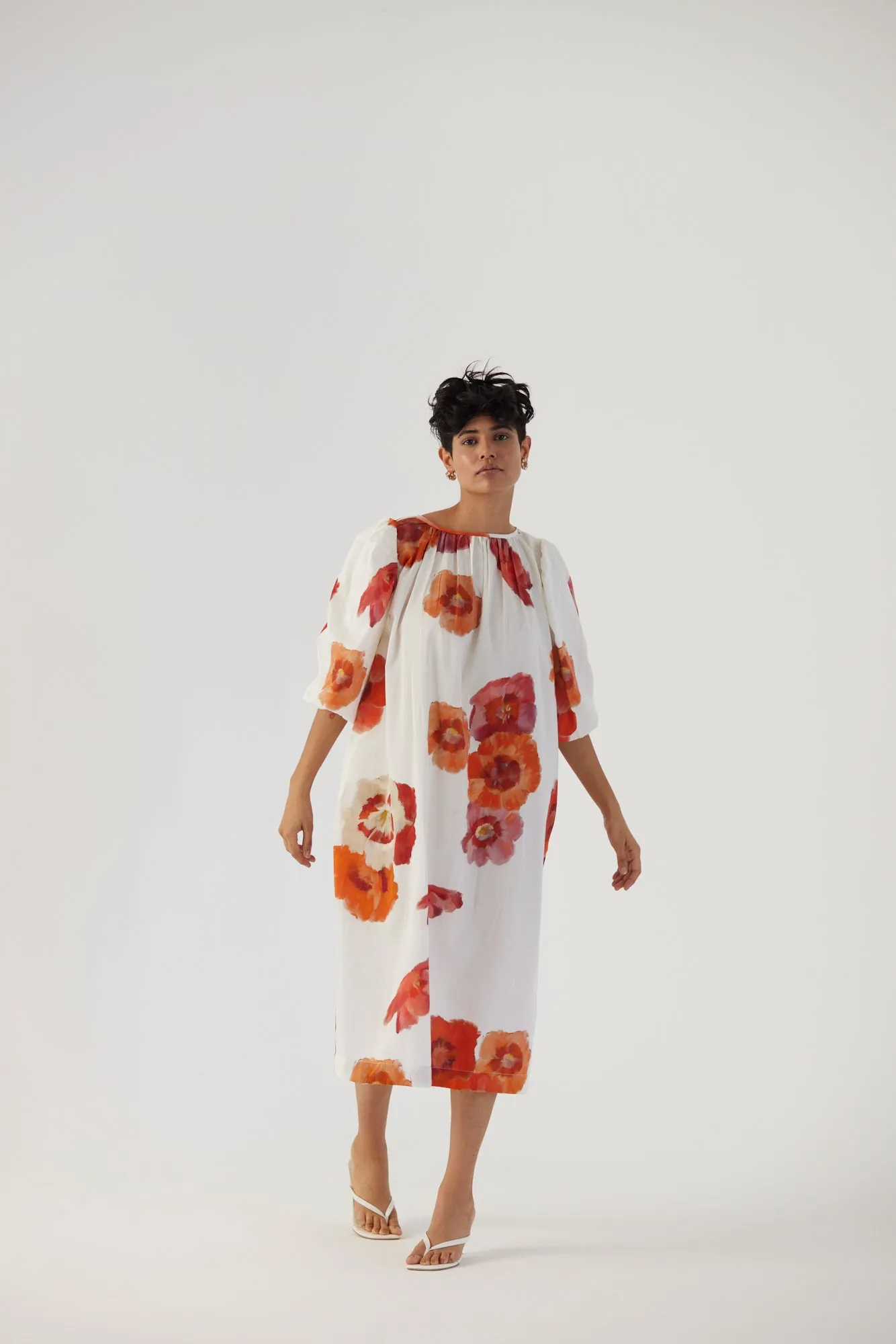 New Season Fall 24/Summer 25-Dress Cotton Satin Valentine White-YAMBB29-Fashion Edit Yam