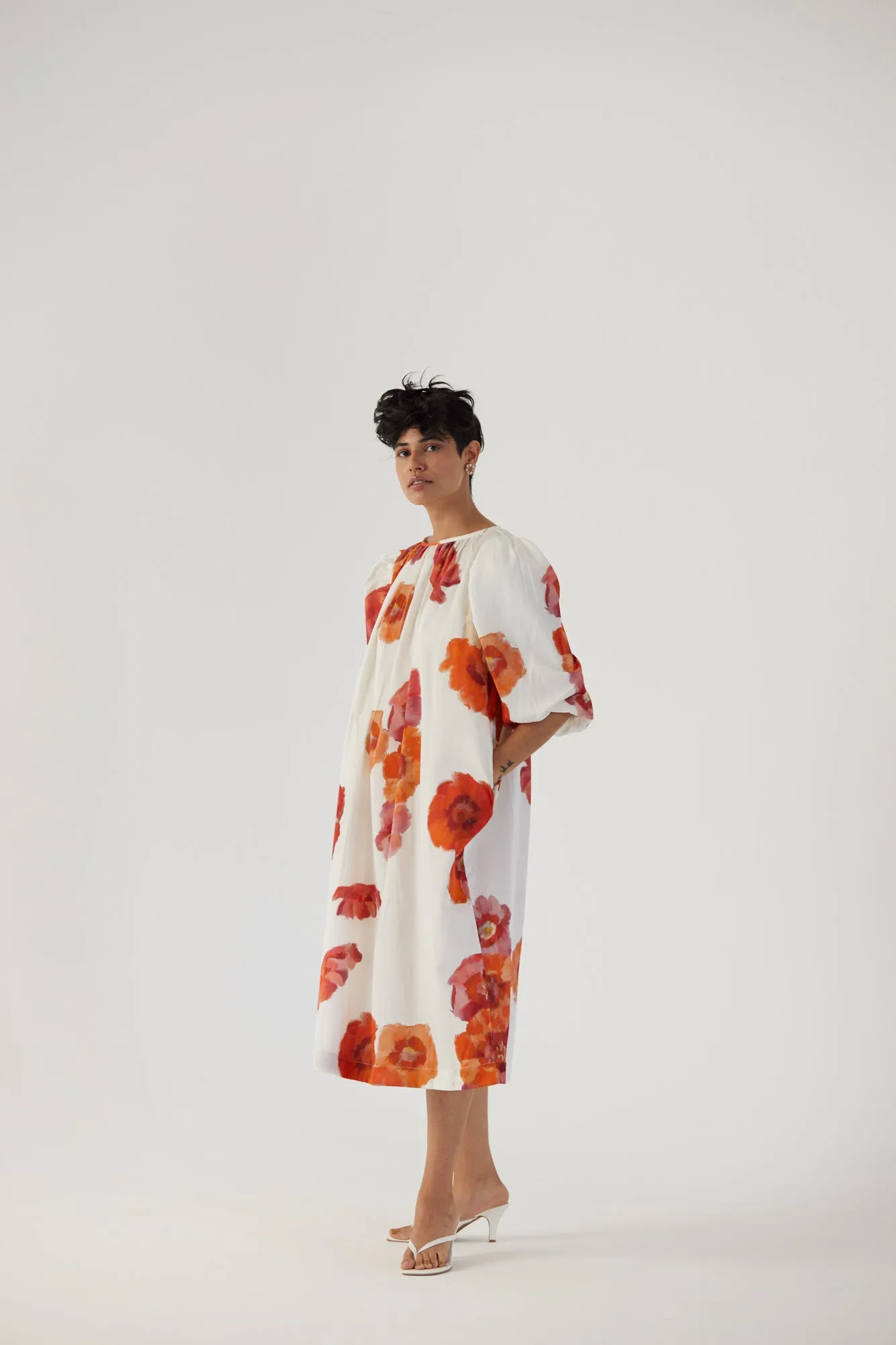 New Season Fall 24/Summer 25-Dress Cotton Satin Valentine White-YAMBB29-Fashion Edit Yam