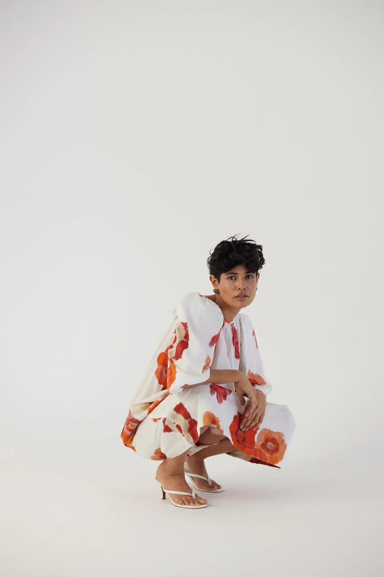 New Season Fall 24/Summer 25-Dress Cotton Satin Valentine White-YAMBB29-Fashion Edit Yam