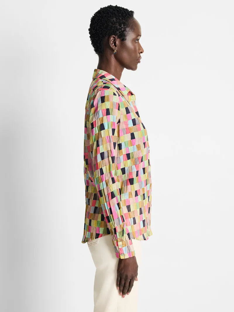 NIC ZOE Colorwash Cotton Crinkle Shirt