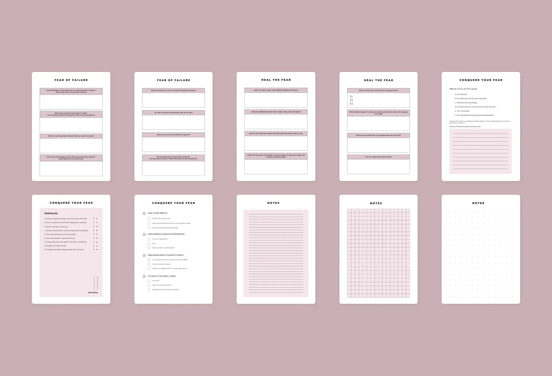 No To Fear Journal Canva Template