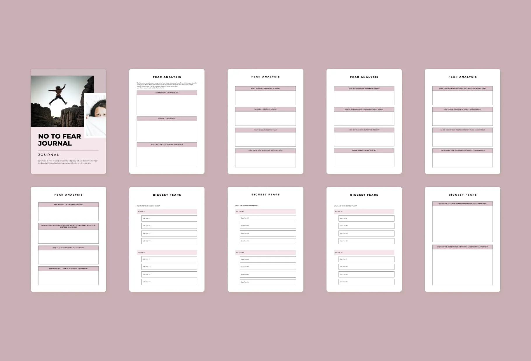 No To Fear Journal Canva Template