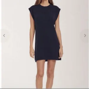 NWT 360 Sweater Tanya Knit Sleeveless Mini Sweater Dress in Navy Blue (L) #0037