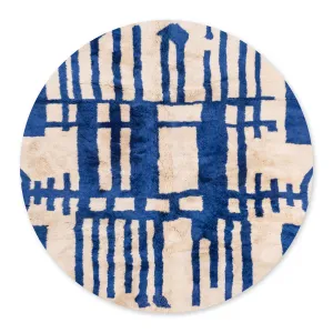 Ocean Tribe Round - Luxury Shag Moroccan Rug