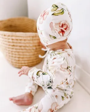 OLO Rose Garden Organic Cotton Baby Bonnet
