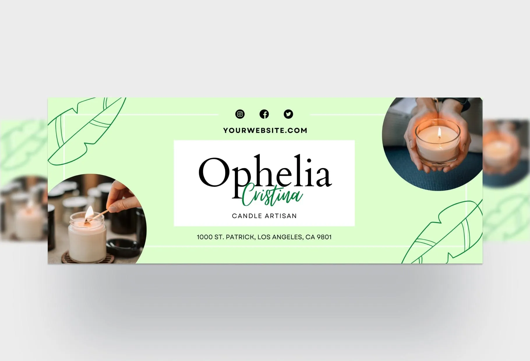 Ophelia Facebook Cover Canva Template