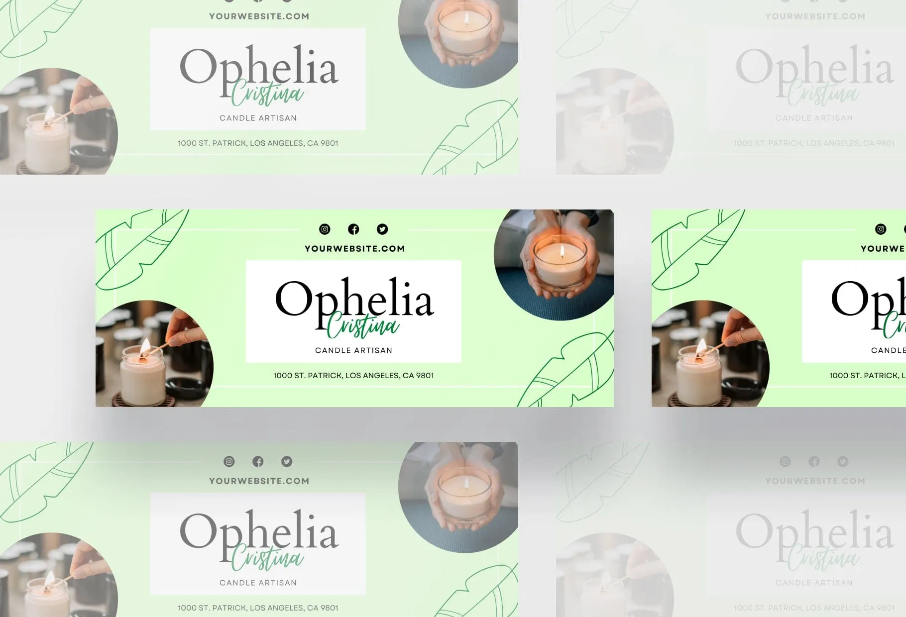 Ophelia Facebook Cover Canva Template