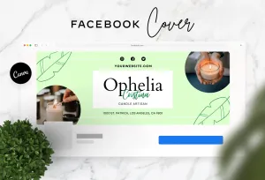 Ophelia Facebook Cover Canva Template